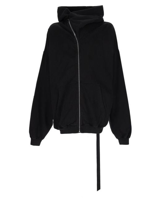 Rick Owens Black Felpa "Mountain" for men