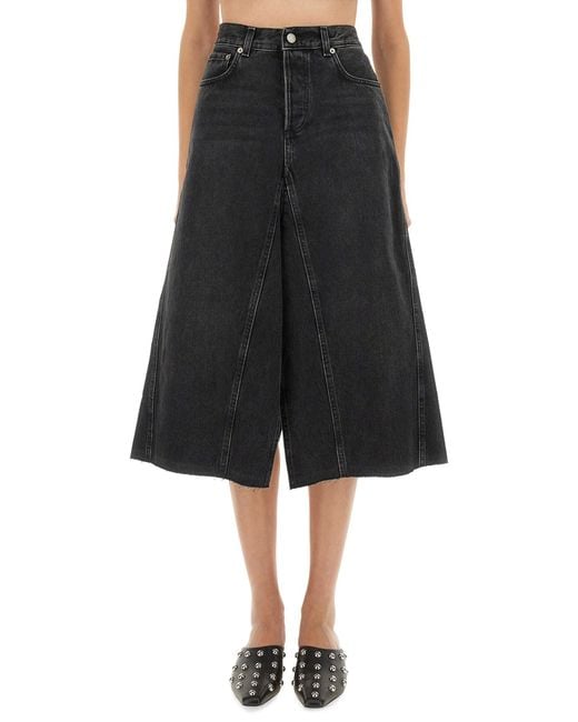 Haikure Black "Stacy" Midi Skirt