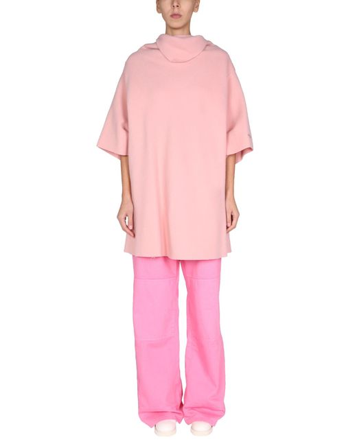 Raf Simons Pink Ataraxia Wool Blend Dress