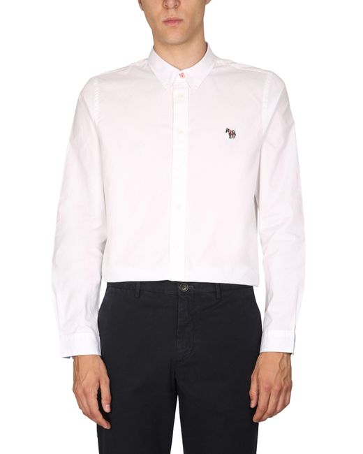 Paul Smith White Shirt With Logo for men