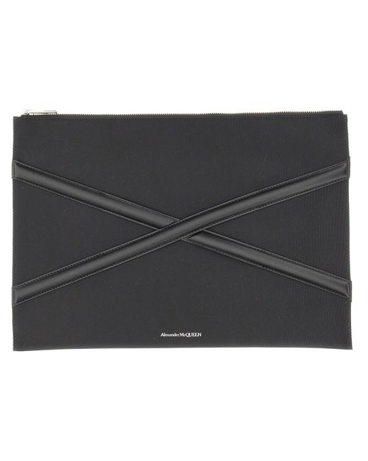 Portadocumenti uomo nylon di McQueen in Black da Uomo