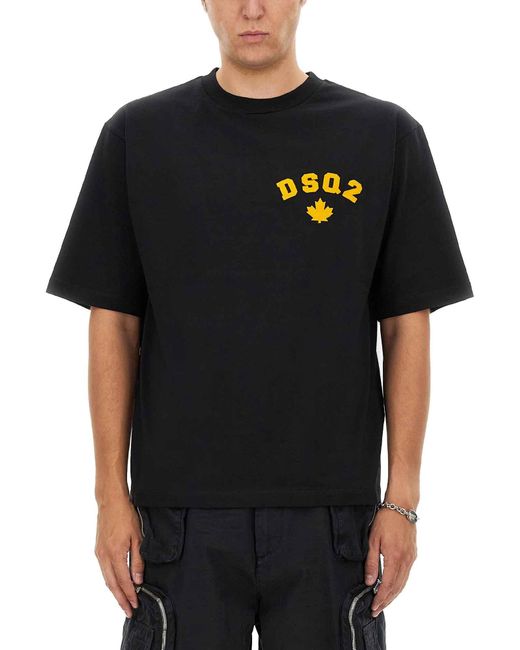 T-Shirt Con Logo di DSquared² in Black da Uomo