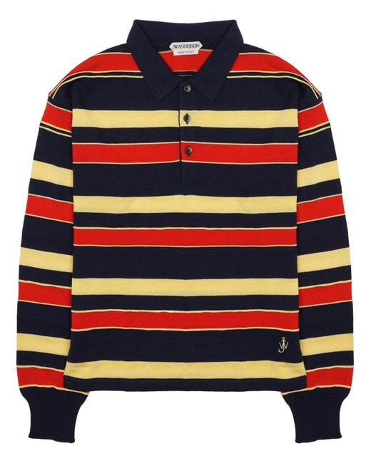 J.W. Anderson Blue Maglia Polo Con Logo