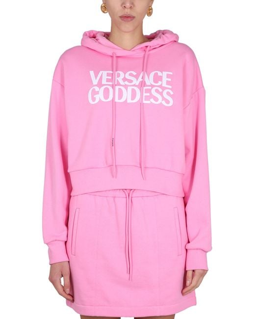 Versace Pink Mini Cropped Sweatshirt