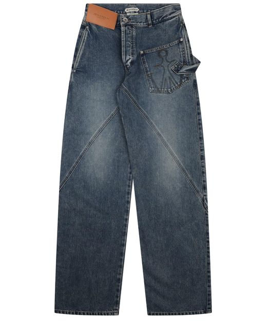 J.W. Anderson Blue Jethestanens With Paint Logo