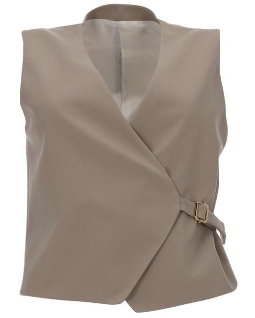 PT Torino Brown Gilet "Angela"