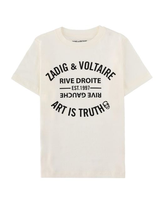 Zadig & Voltaire White T-Shirt Con Stampa Logo