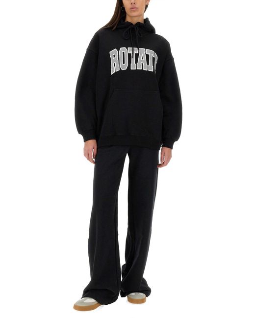 Felpa Con Cappuccio di ROTATE BIRGER CHRISTENSEN in Black