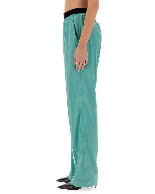 Pantalone Pj Stretch di Tom Ford in Green