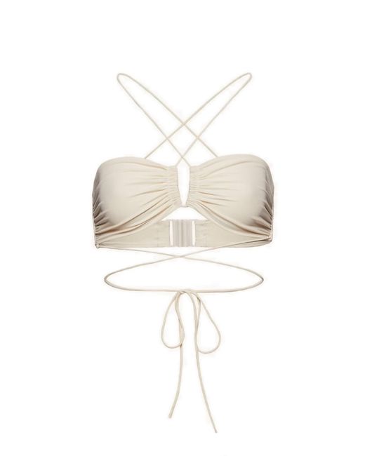 Magda Butrym White Elegant Mini Bikini Top