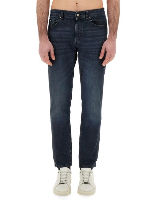 BOSS Men's Blue Maine Regular Fit Jeans