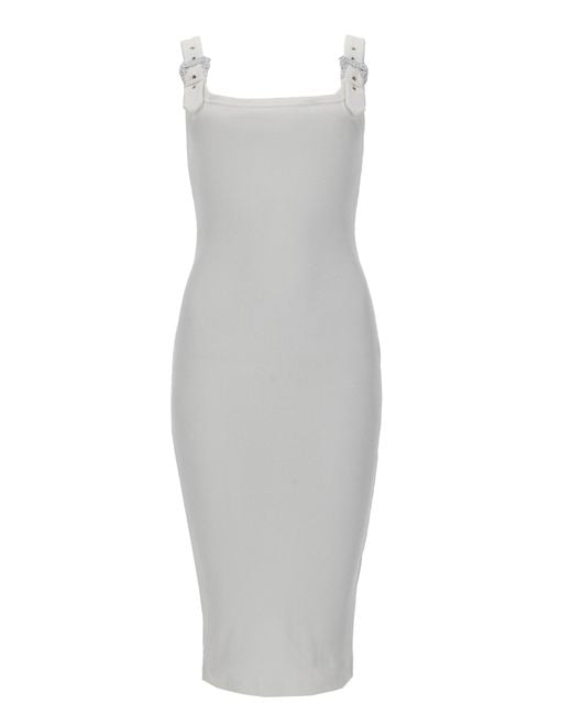 Versace Jeans Couture White Abito A Tubino