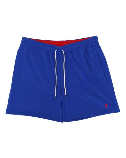 Polo Ralph Lauren Blue Swimsuit With Logo for men