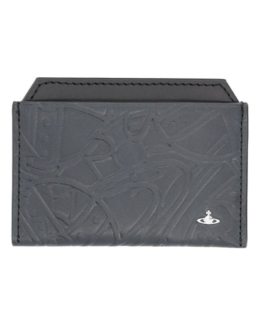 Vivienne Westwood Gray Leather Card Holder