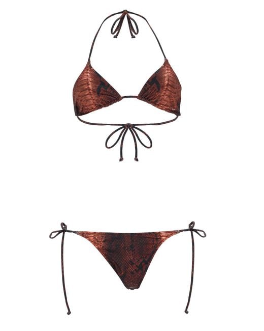 Jean Paul Gaultier White Python Print Bikini