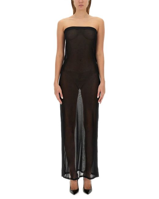 Saint Laurent Black Strapless Dress