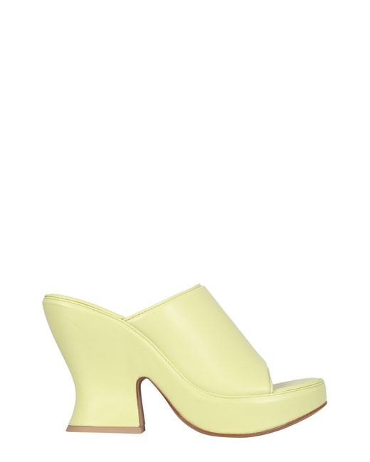 Bottega Veneta Yellow Wedge Sandal