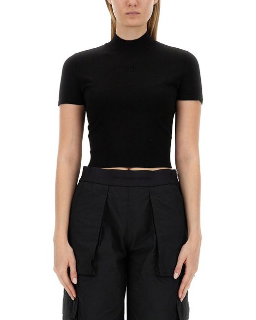 Alexanderwang. T T-Shirt Con Logo di T By Alexander Wang in Black