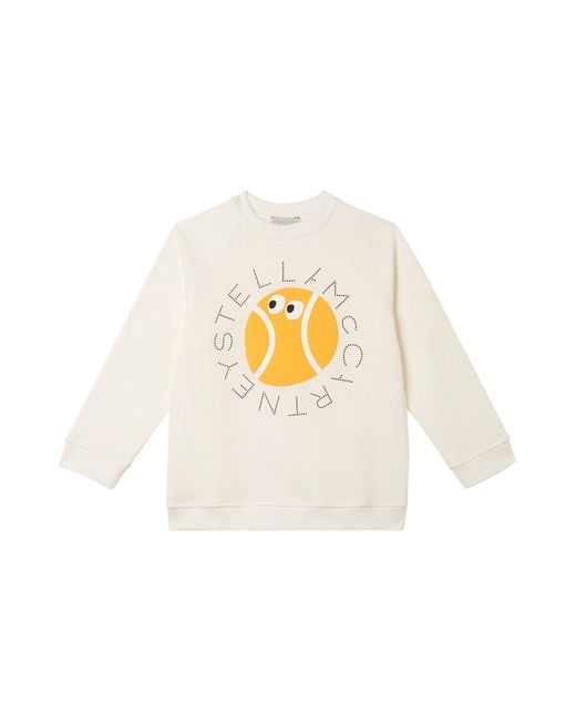 Stella McCartney White Stella Mc Cartney Jersey With "Tennis" Logo