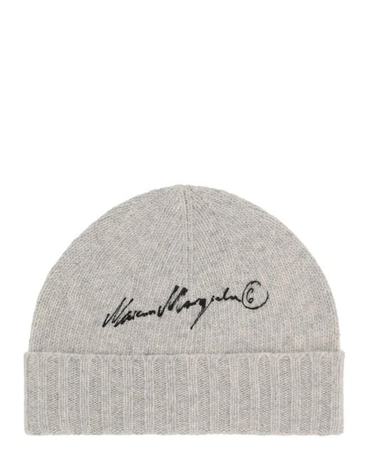 MM6 by Maison Margiela Gray Berretto Con Logo