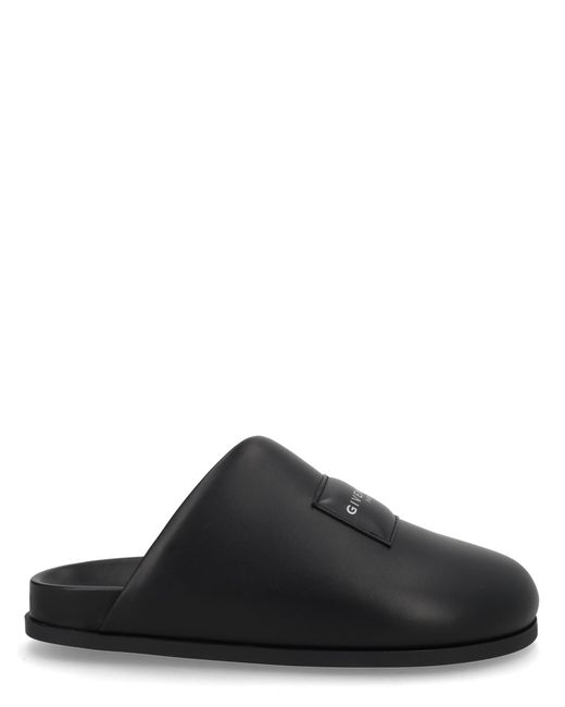 Givenchy Black Leather Slide Mule for men