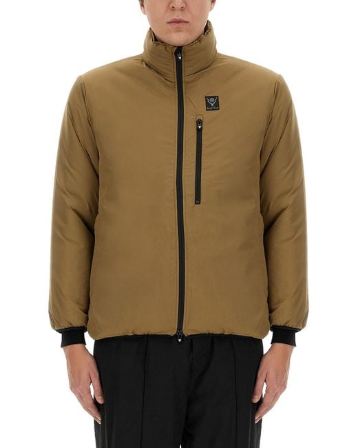 South2 West8 Natural Jacket With Logo for men