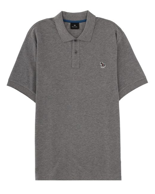 Paul Smith Gray Shirt Collar Polo for men