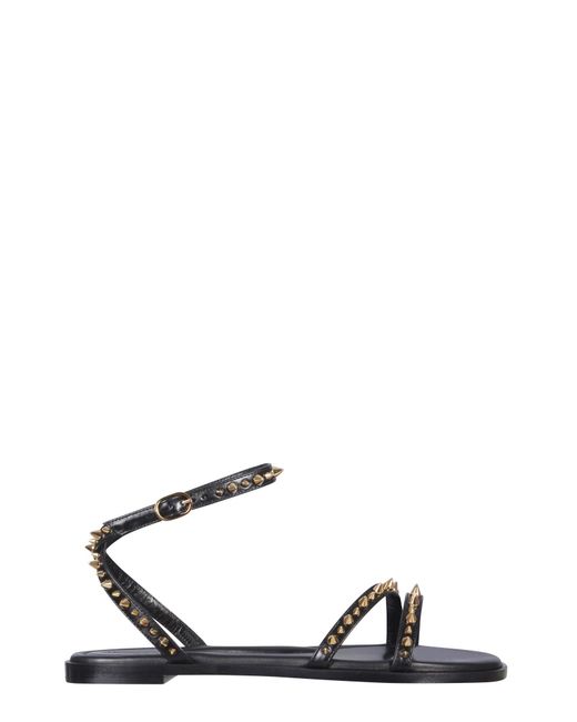 McQueen White Studded Sandals
