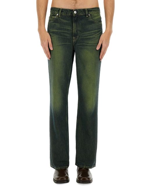 Our Legacy Green Straight Leg Jeans With 70S Cut for men