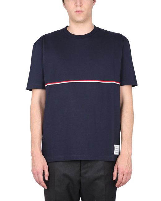 Thom Browne Blue T-Shirt Rwb for men