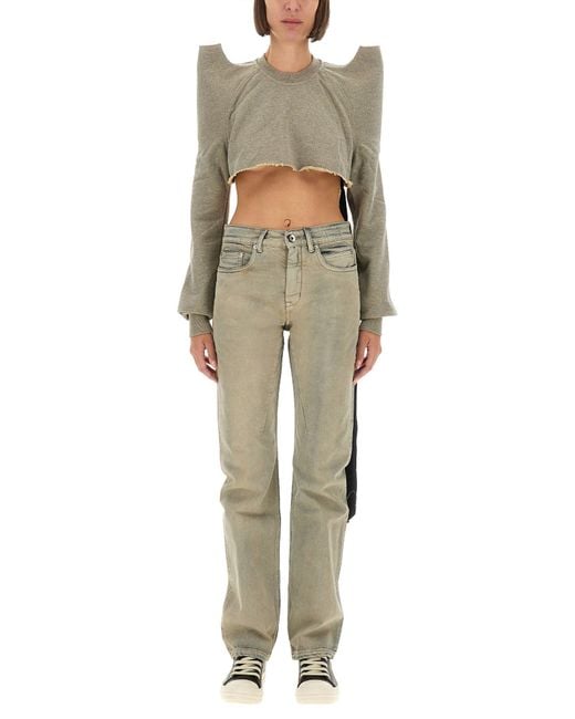 Rick Owens Multicolor "Cropped Tecsweat" Sweatshirt