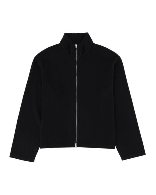 Our Legacy Black Felpa "Shrunken" Con Zip for men