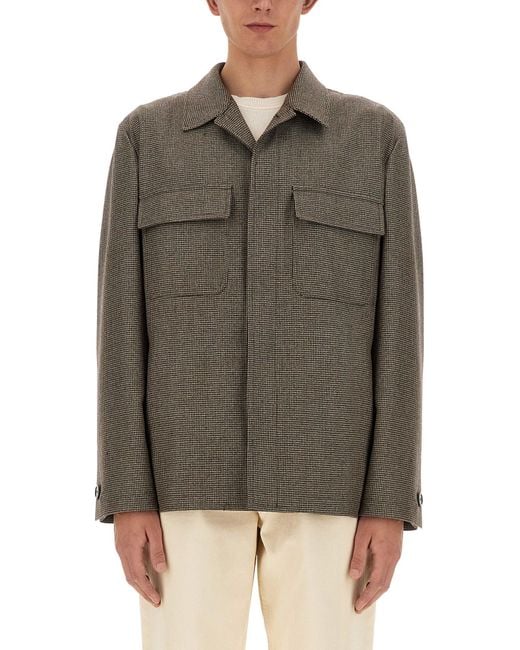 Lardini Gray Shirt Jacket for men