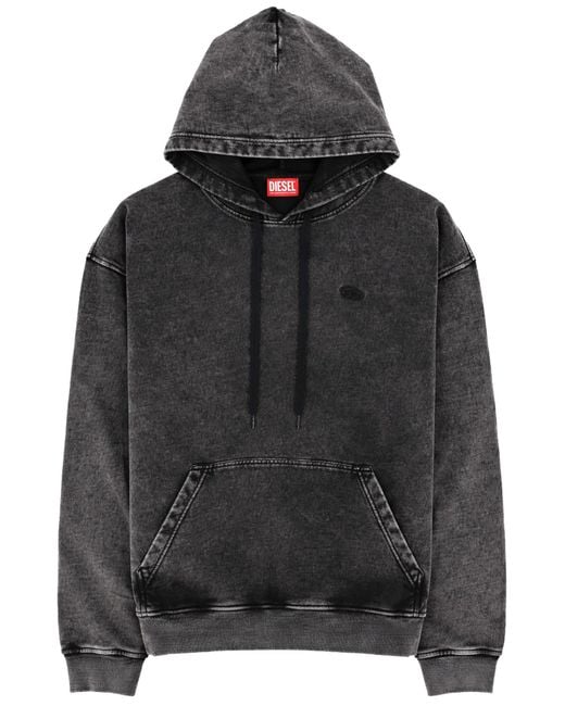 DIESEL Black Logo Hoodie for men