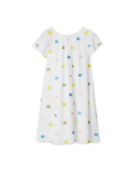 Burberry White Chic Mini Dress For Girls