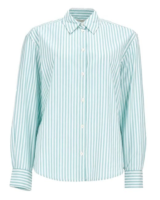 Mc2 Saint Barth Blue Camicia A Righe