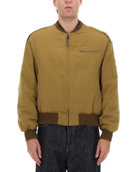 Visvim Green Wool-Linen Bomber Jacket for men