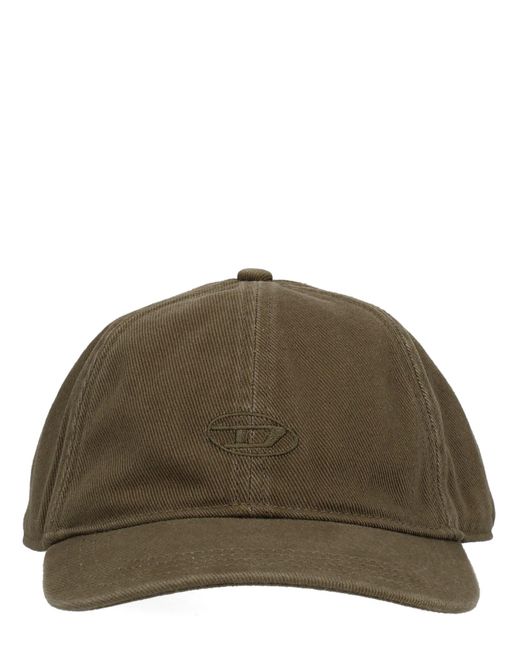 DIESEL Green "C-Run Wash" Baseball Cap for men