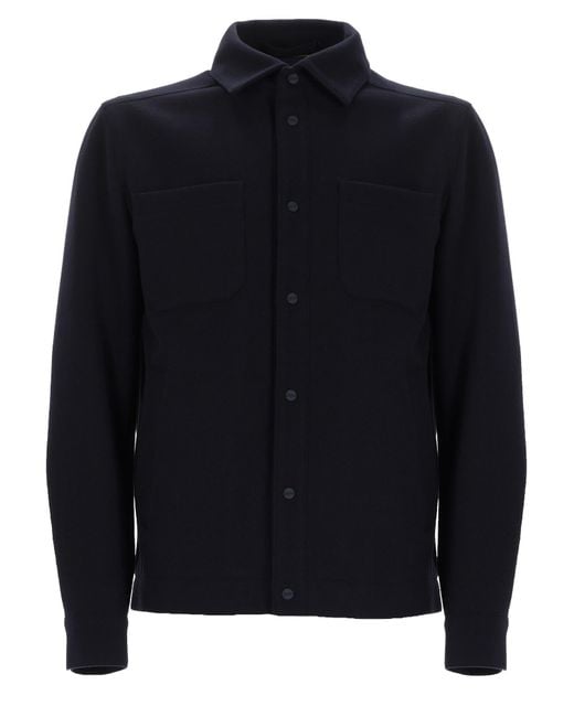Herno Blue Giacca Con Bottoni Automatici for men