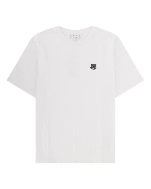 Maison Kitsuné White T-Shirt "Fox Head" for men