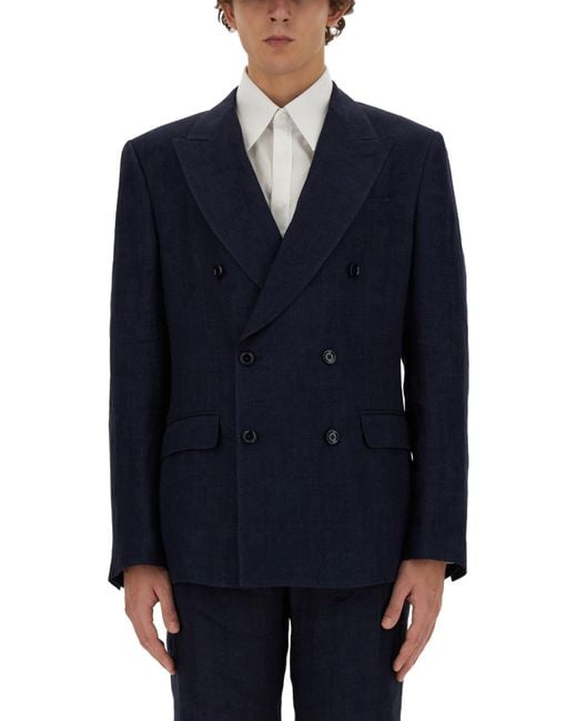 Dolce & Gabbana Blue Double-Breasted Jacket