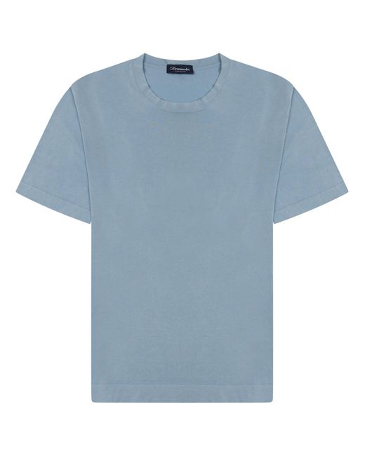 Drumohr Blue Cotton T-Shirt for men