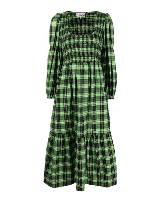 Ganni Green Maxi Dress