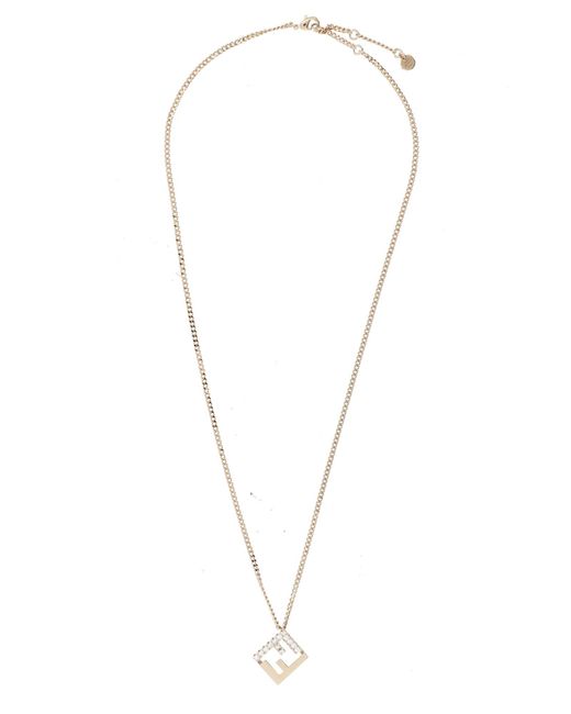 Fendi White Collana "Forever