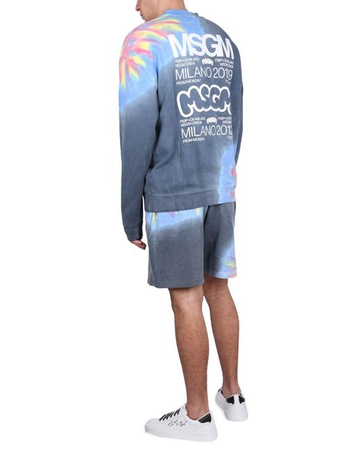 Felpe Multicolor di MSGM in Blue da Uomo