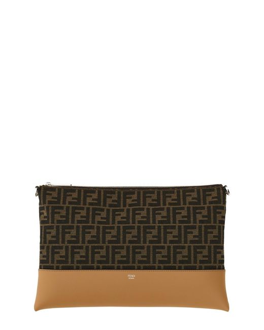 Pochette Small "Ff" di Fendi in Black da Uomo