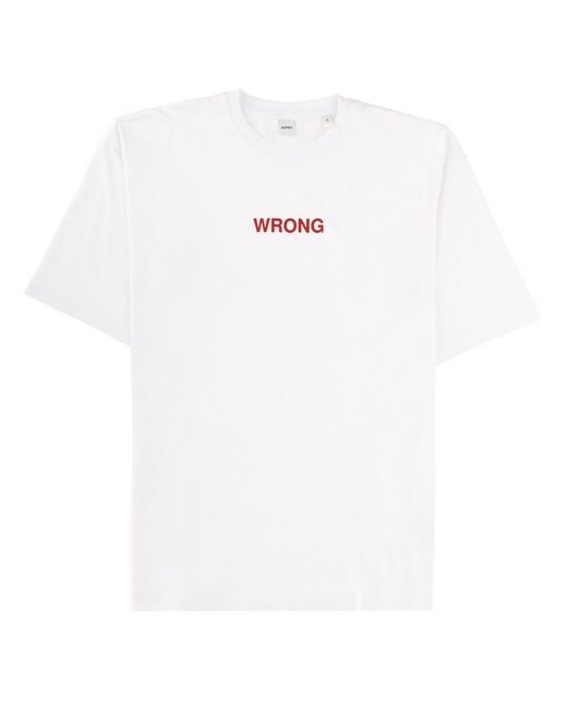 Aspesi White Graphic Crew Neck T-Shirt