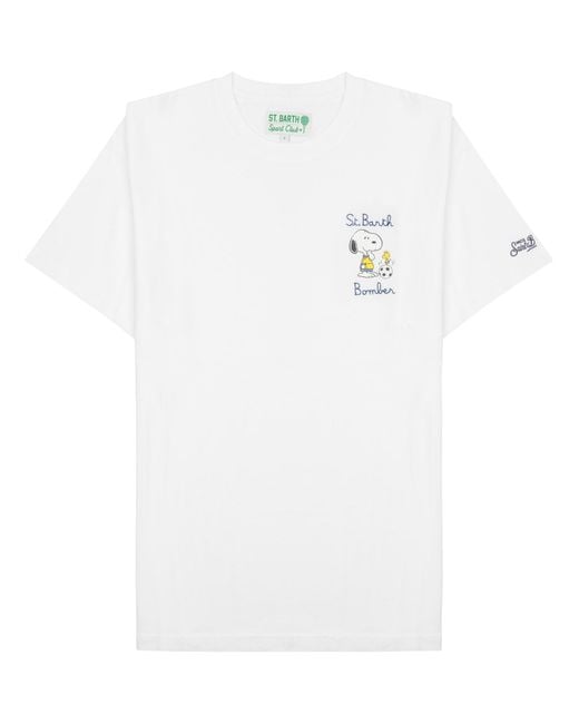 Mc2 Saint Barth White T-Shirt Con Ricamo for men