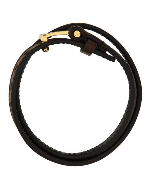 Bracciale Con Logo di Tom Ford in Brown da Uomo