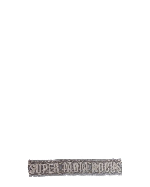 LABEL K White Braided Fabric Bracelet